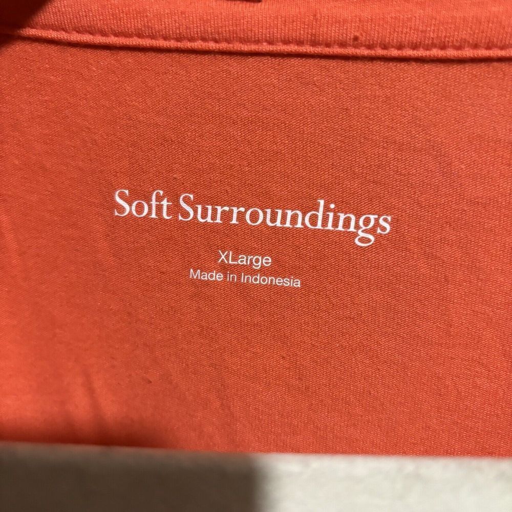 Soft Surroundings Dress Extra Large XL Orange Flowy Stretch Sundress Ladies - Picture 6 of 8